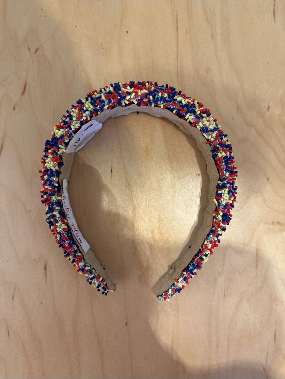 cheeky plum Beaded Kids Headband in Red, Blue & Yellow